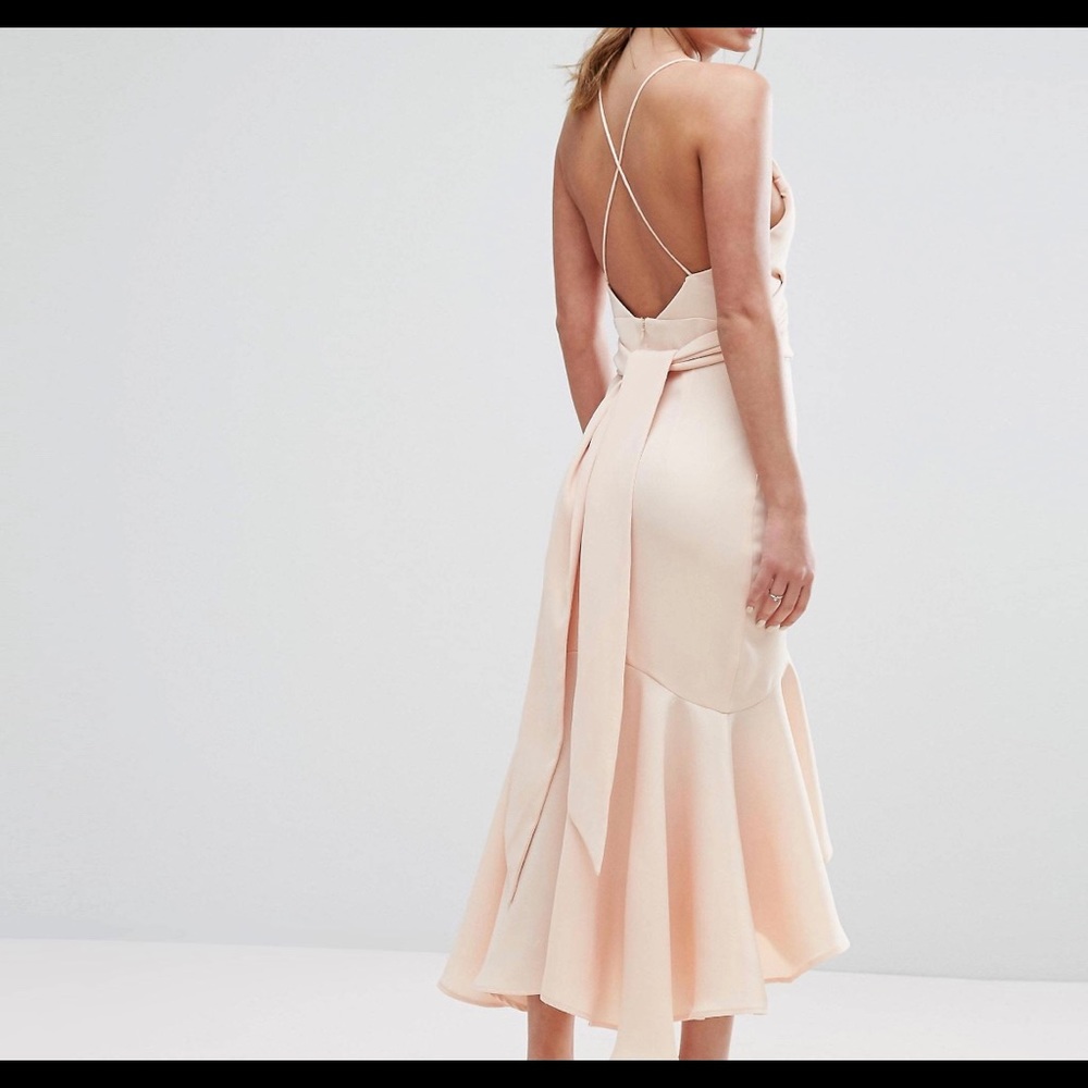 Jarlo Ruffle Hem Midi Dress